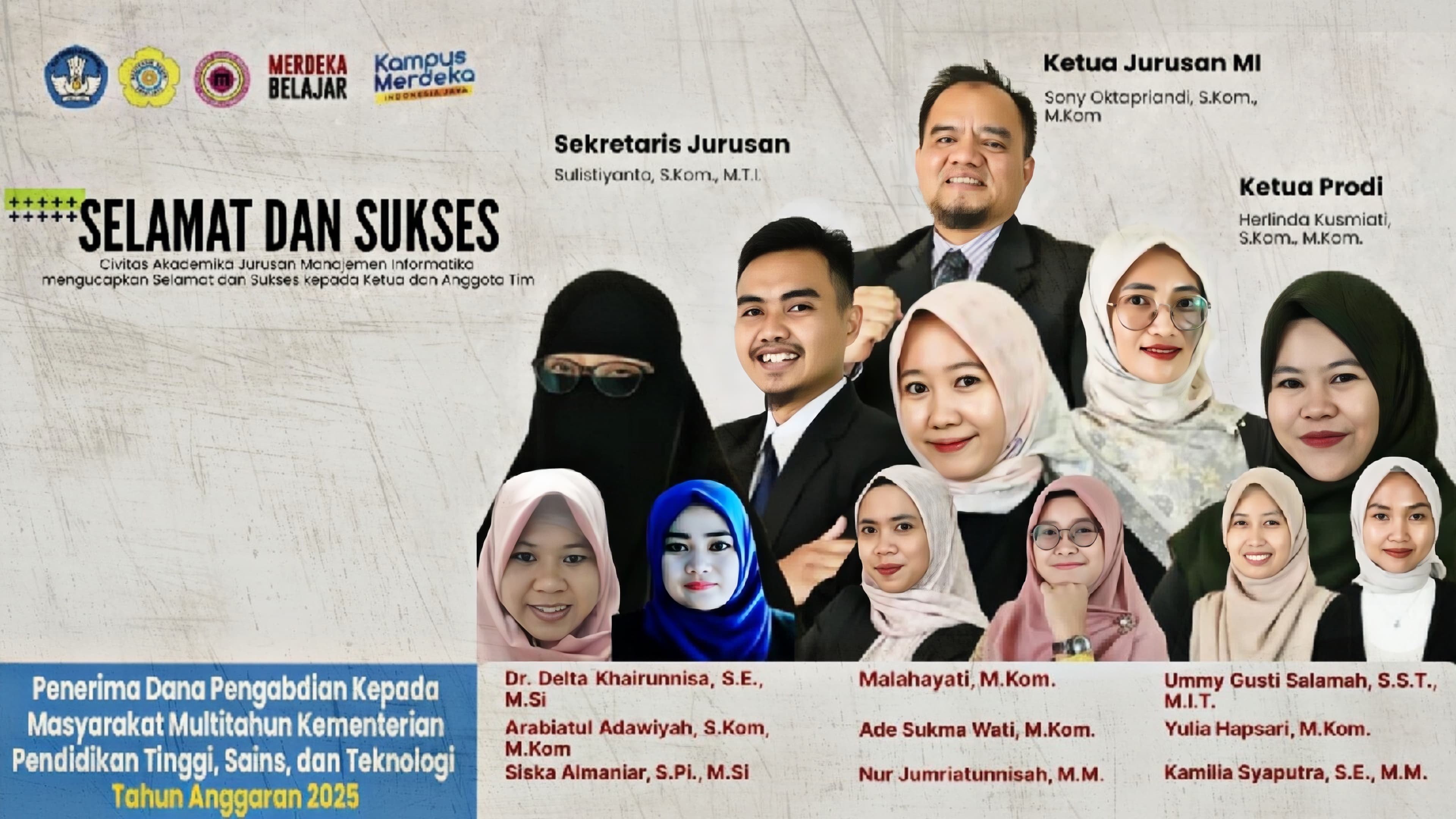 Jurusan Manajemen Informatika Polsri Sukses Raih  Pendanaan Multitahun untuk Pengabdian kepada Masyarakat Tahun 2025